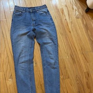 Pretty little thing high waisted light blue jeans